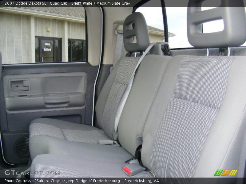 Bright White / Medium Slate Gray 2007 Dodge Dakota SLT Quad Cab