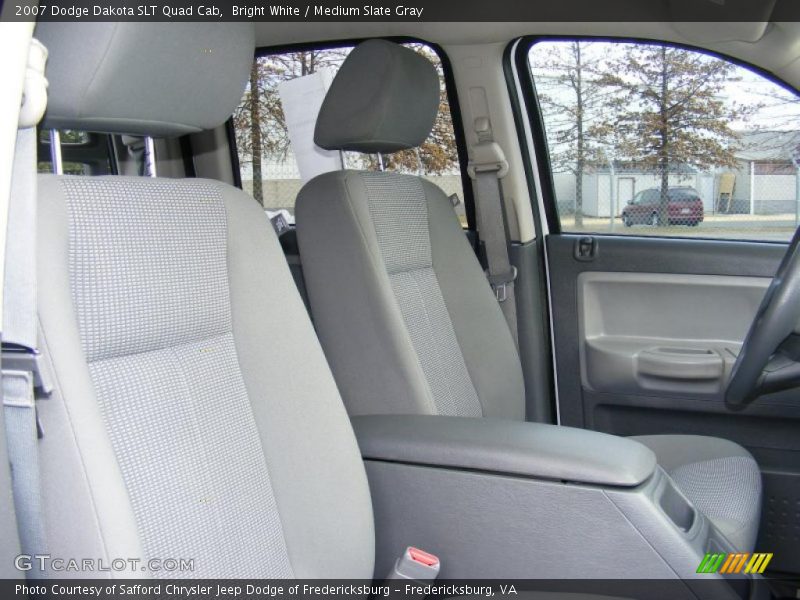 Bright White / Medium Slate Gray 2007 Dodge Dakota SLT Quad Cab