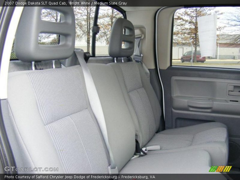 Bright White / Medium Slate Gray 2007 Dodge Dakota SLT Quad Cab