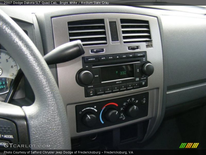 Bright White / Medium Slate Gray 2007 Dodge Dakota SLT Quad Cab