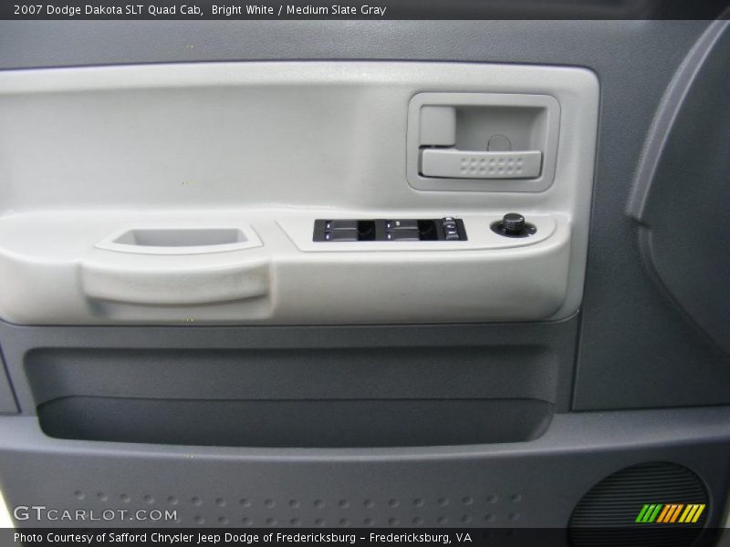 Bright White / Medium Slate Gray 2007 Dodge Dakota SLT Quad Cab