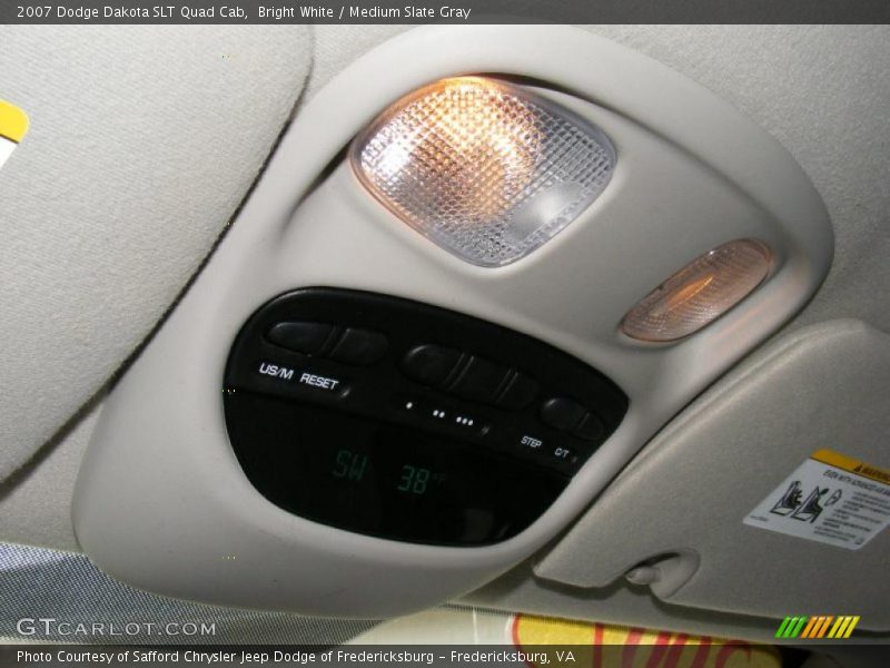 Bright White / Medium Slate Gray 2007 Dodge Dakota SLT Quad Cab