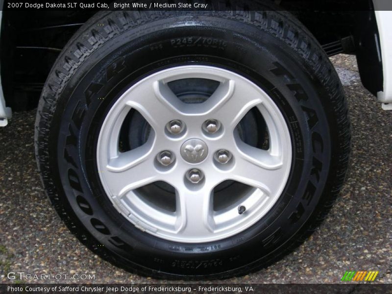 Bright White / Medium Slate Gray 2007 Dodge Dakota SLT Quad Cab