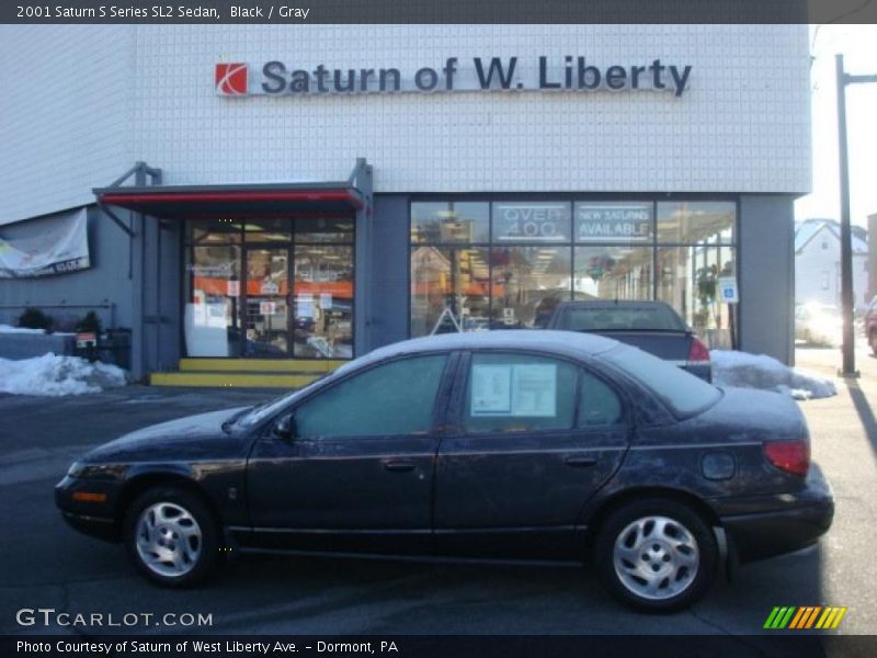 Black / Gray 2001 Saturn S Series SL2 Sedan