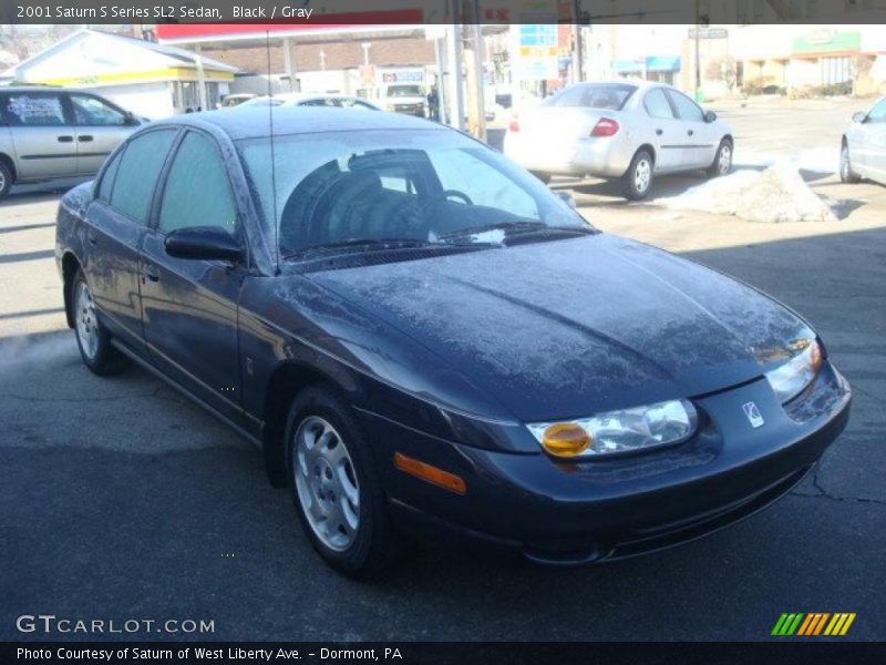 Black / Gray 2001 Saturn S Series SL2 Sedan
