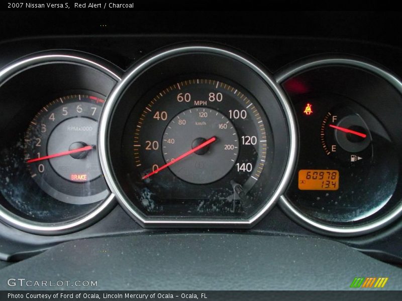 Red Alert / Charcoal 2007 Nissan Versa S