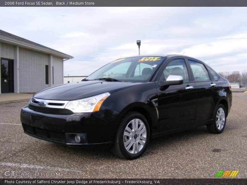 Black / Medium Stone 2008 Ford Focus SE Sedan