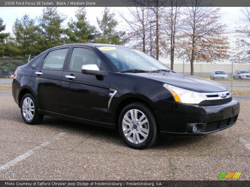 Black / Medium Stone 2008 Ford Focus SE Sedan