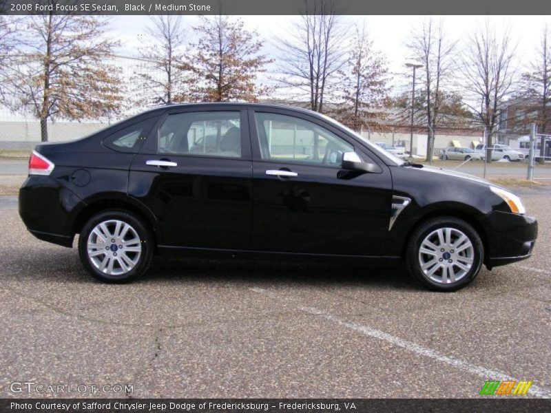 Black / Medium Stone 2008 Ford Focus SE Sedan