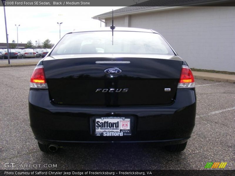 Black / Medium Stone 2008 Ford Focus SE Sedan