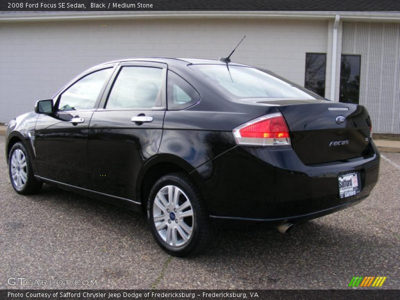 Black / Medium Stone 2008 Ford Focus SE Sedan