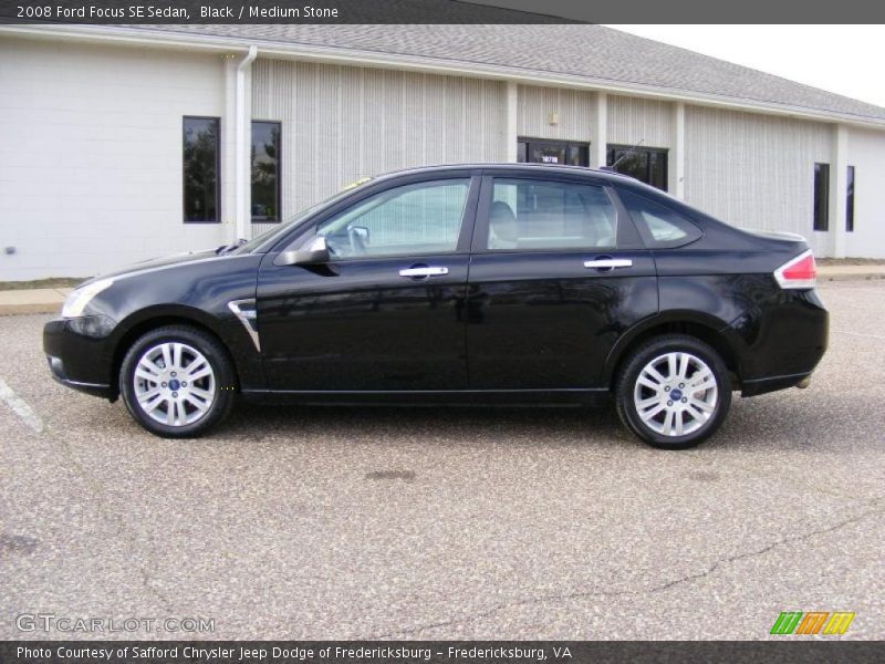 Black / Medium Stone 2008 Ford Focus SE Sedan
