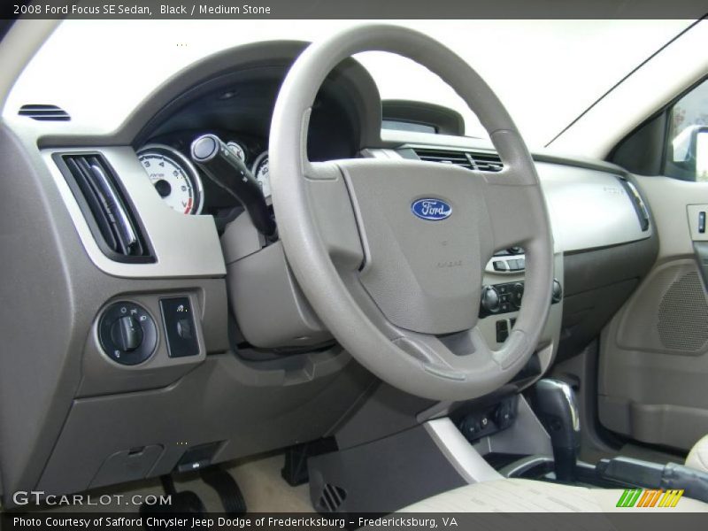 Black / Medium Stone 2008 Ford Focus SE Sedan