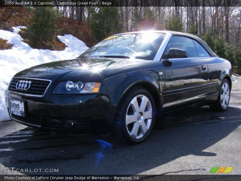 Cambridge Green Pearl / Beige 2005 Audi A4 3.0 Cabriolet