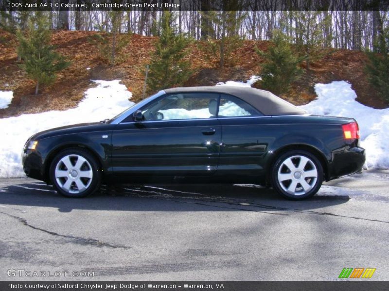 Cambridge Green Pearl / Beige 2005 Audi A4 3.0 Cabriolet