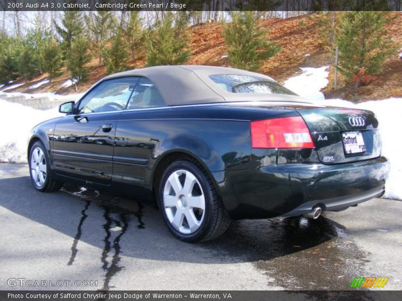 Cambridge Green Pearl / Beige 2005 Audi A4 3.0 Cabriolet