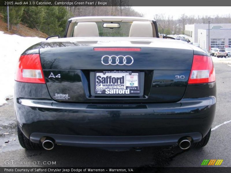 Cambridge Green Pearl / Beige 2005 Audi A4 3.0 Cabriolet