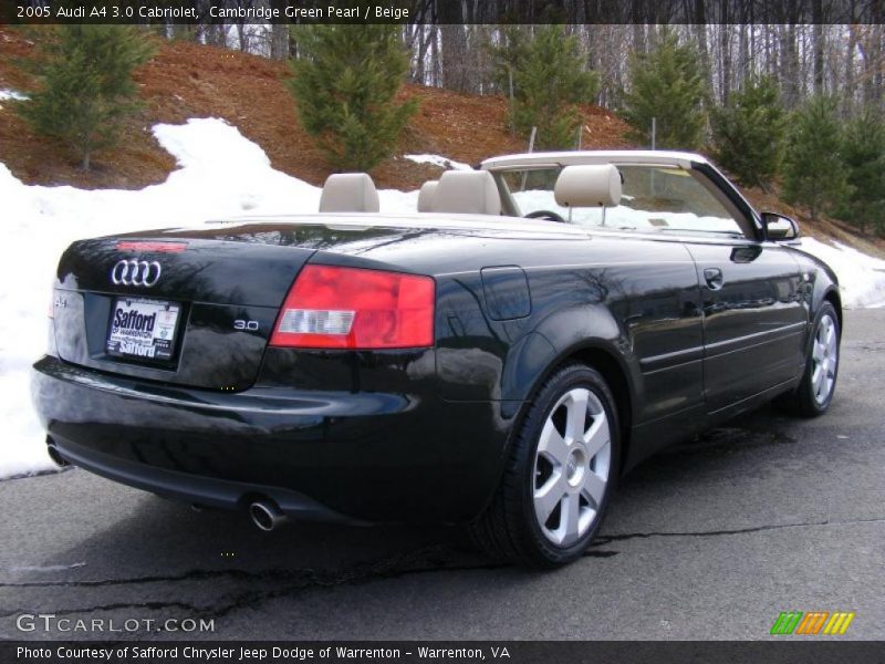 Cambridge Green Pearl / Beige 2005 Audi A4 3.0 Cabriolet
