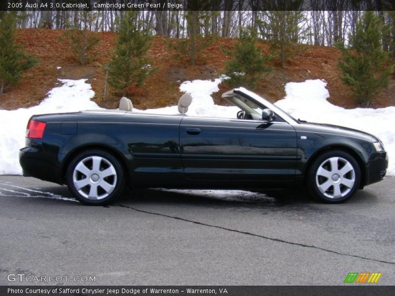 Cambridge Green Pearl / Beige 2005 Audi A4 3.0 Cabriolet
