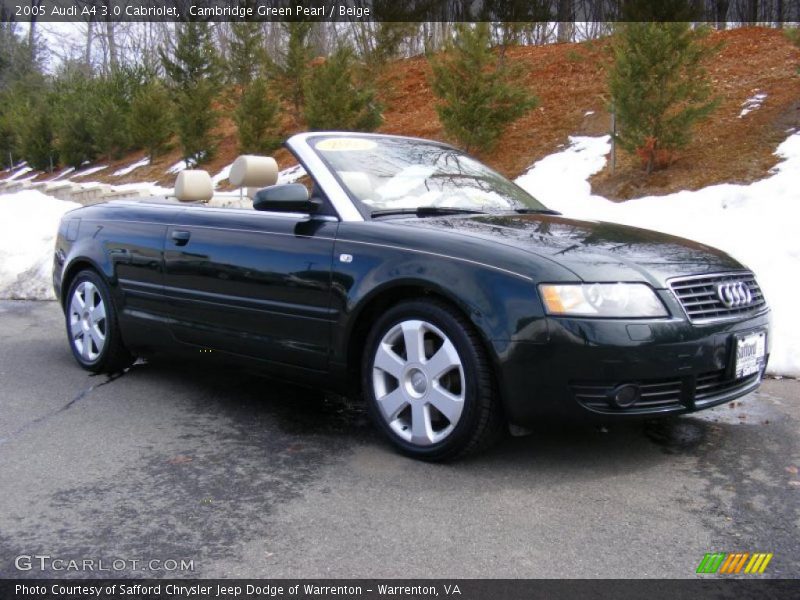 Cambridge Green Pearl / Beige 2005 Audi A4 3.0 Cabriolet