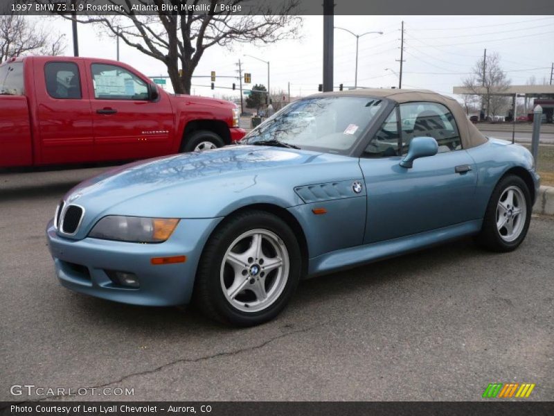 Atlanta Blue Metallic / Beige 1997 BMW Z3 1.9 Roadster