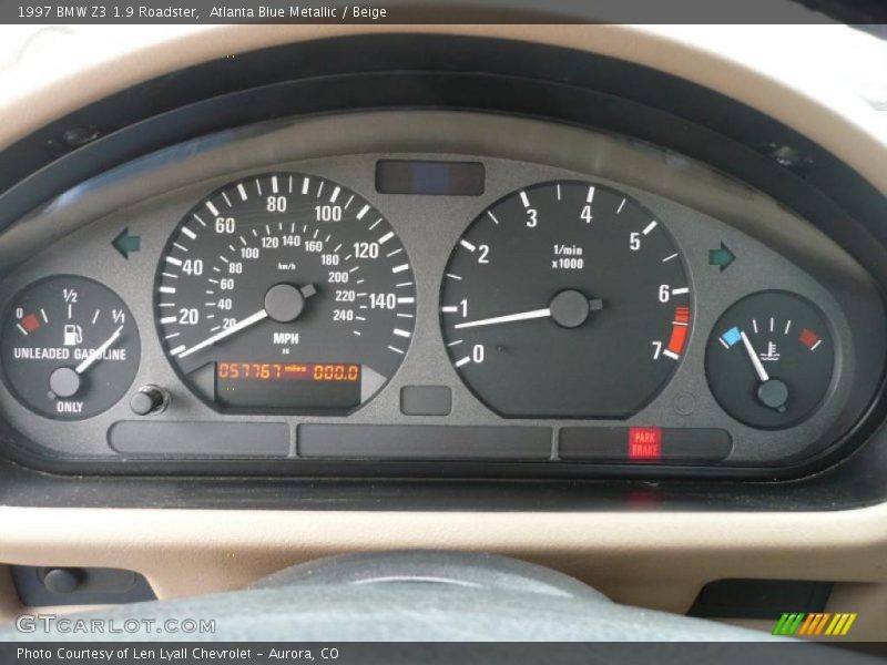 Atlanta Blue Metallic / Beige 1997 BMW Z3 1.9 Roadster