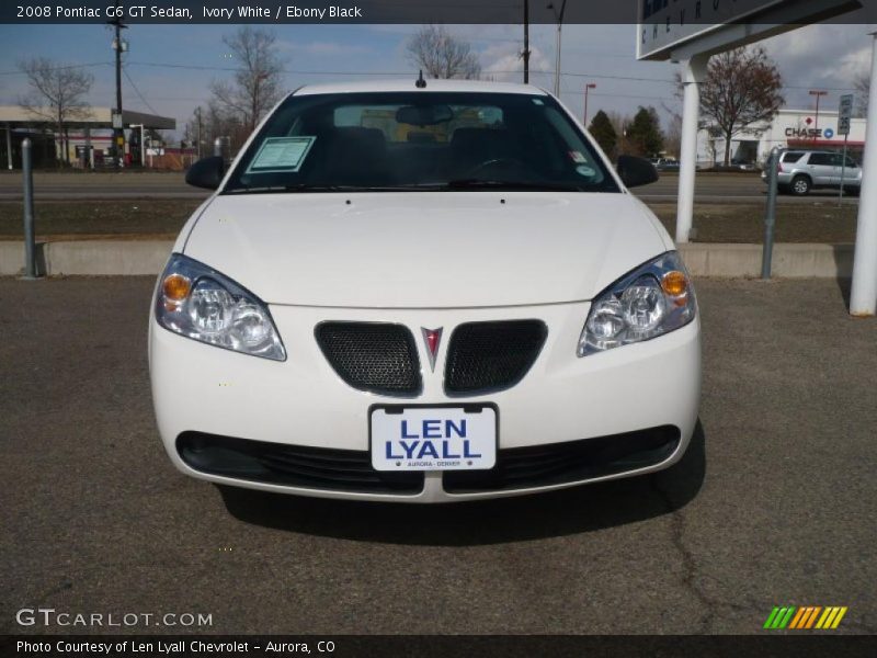 Ivory White / Ebony Black 2008 Pontiac G6 GT Sedan
