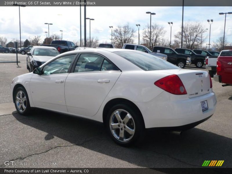 Ivory White / Ebony Black 2008 Pontiac G6 GT Sedan