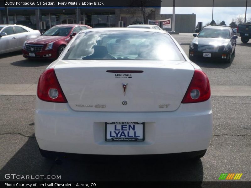 Ivory White / Ebony Black 2008 Pontiac G6 GT Sedan