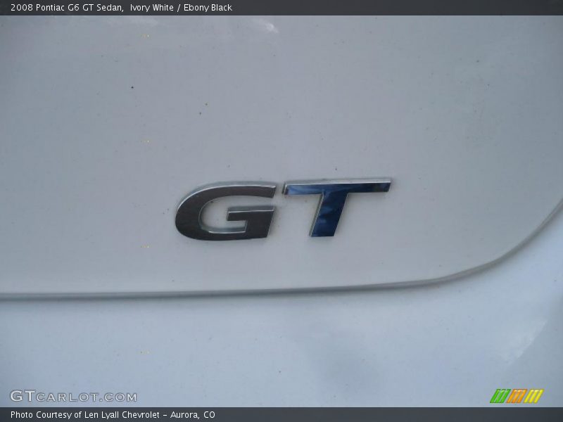 Ivory White / Ebony Black 2008 Pontiac G6 GT Sedan