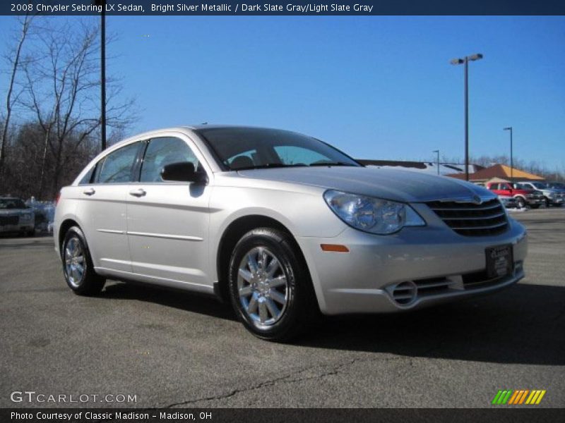 Bright Silver Metallic / Dark Slate Gray/Light Slate Gray 2008 Chrysler Sebring LX Sedan