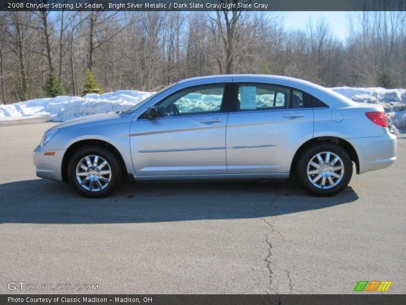 Bright Silver Metallic / Dark Slate Gray/Light Slate Gray 2008 Chrysler Sebring LX Sedan