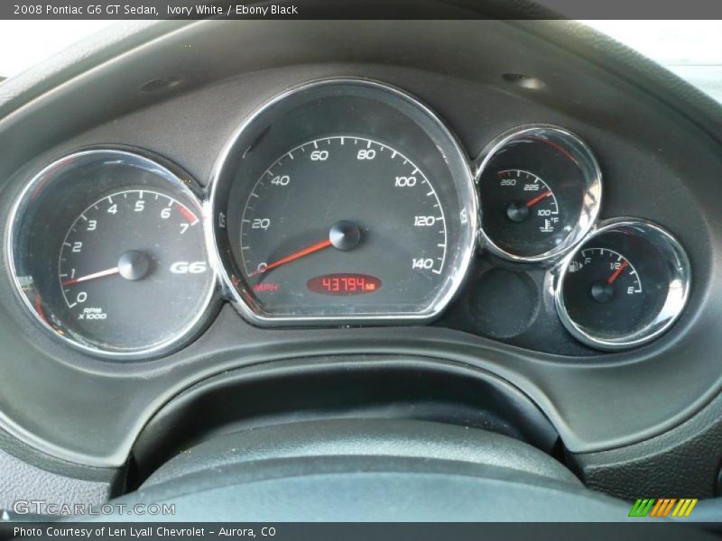 Ivory White / Ebony Black 2008 Pontiac G6 GT Sedan