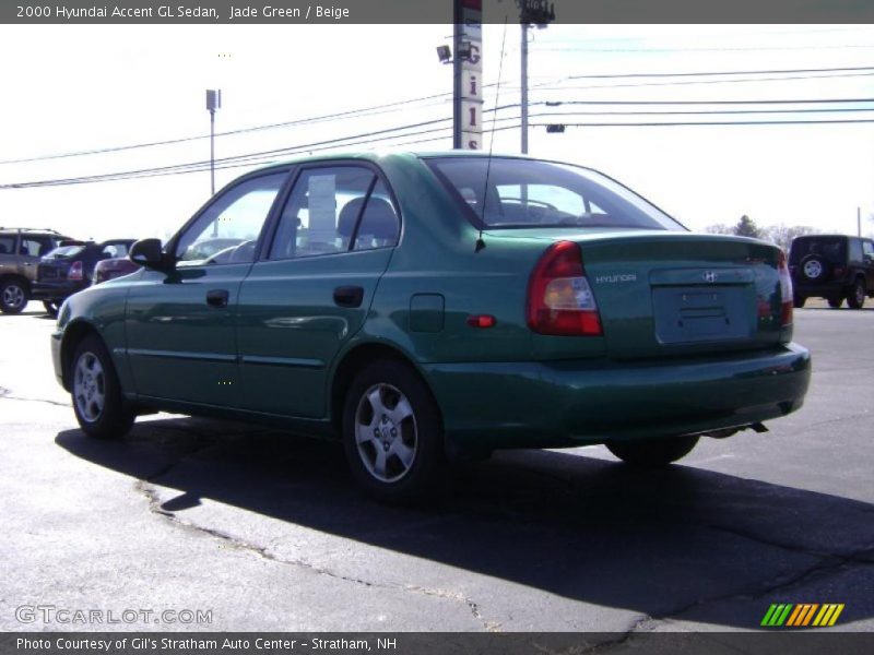 Jade Green / Beige 2000 Hyundai Accent GL Sedan