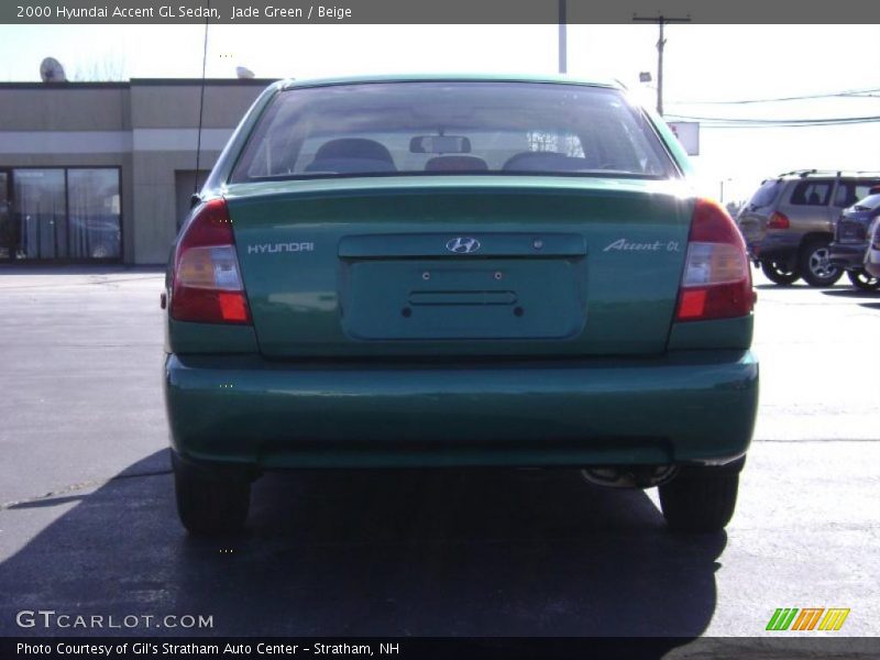 Jade Green / Beige 2000 Hyundai Accent GL Sedan