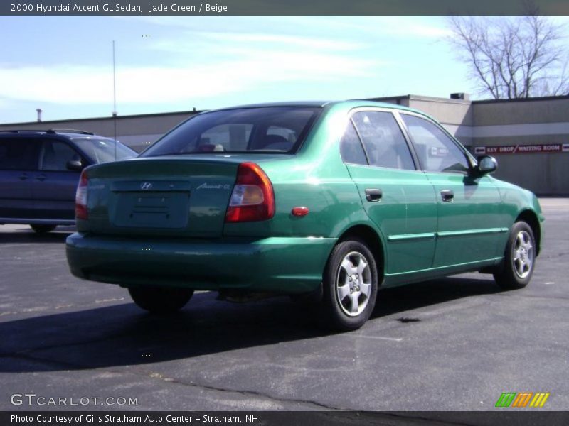 Jade Green / Beige 2000 Hyundai Accent GL Sedan