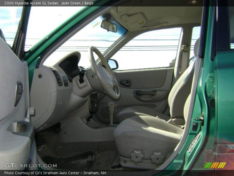 Jade Green / Beige 2000 Hyundai Accent GL Sedan