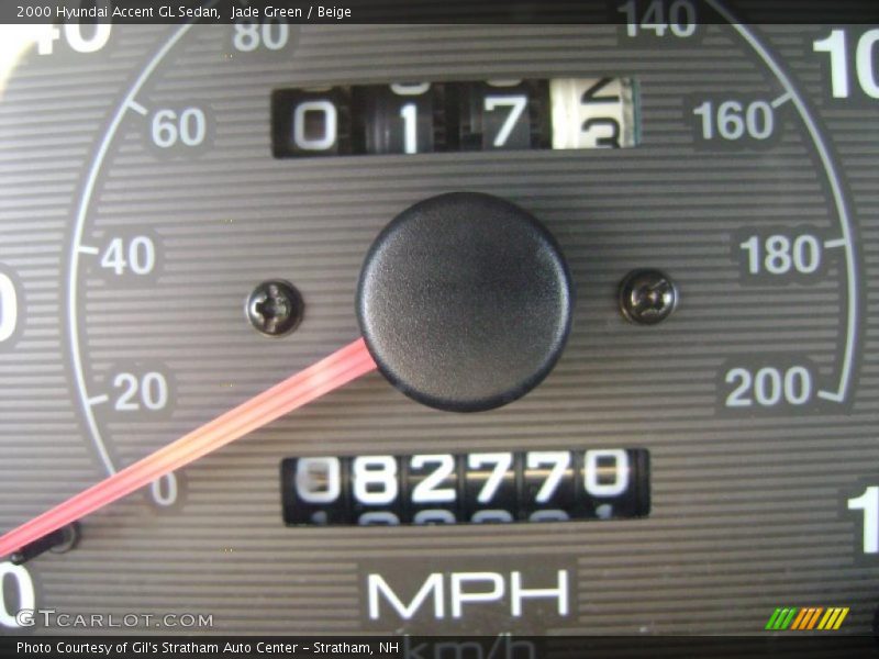 Jade Green / Beige 2000 Hyundai Accent GL Sedan