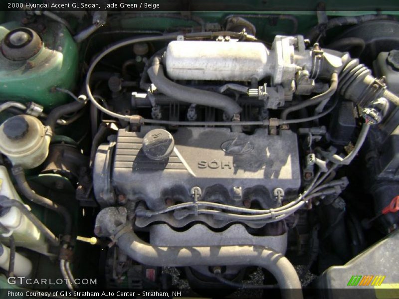 Jade Green / Beige 2000 Hyundai Accent GL Sedan