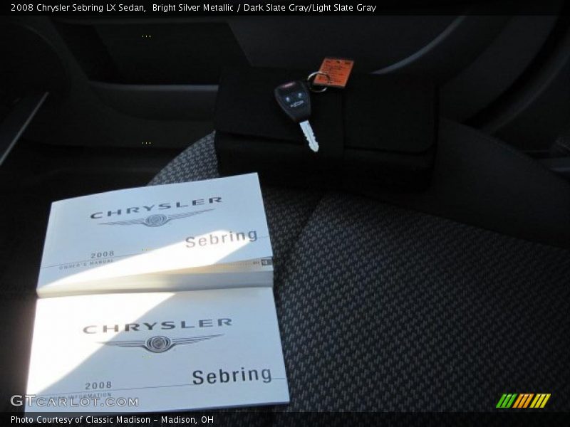 Bright Silver Metallic / Dark Slate Gray/Light Slate Gray 2008 Chrysler Sebring LX Sedan
