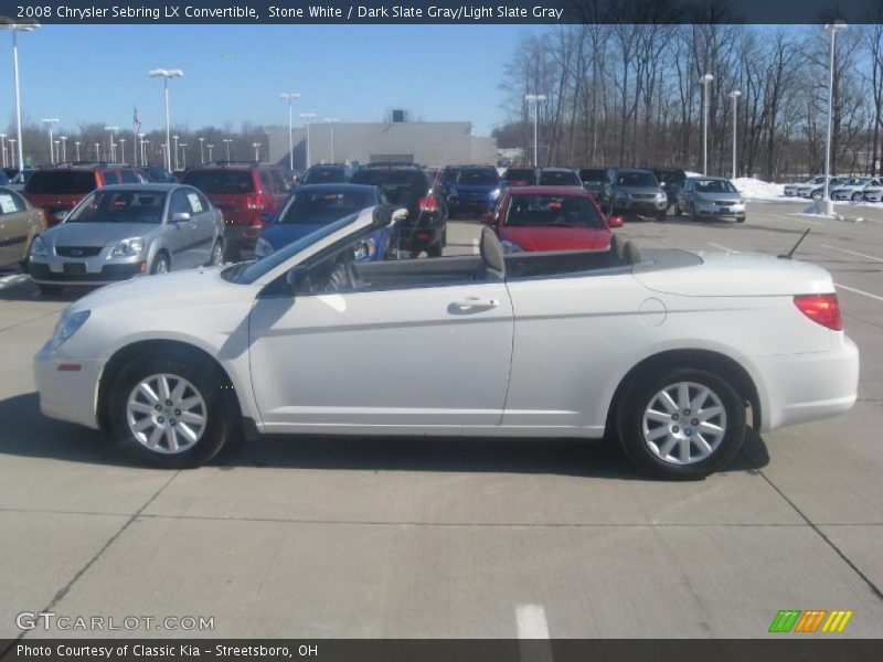 Stone White / Dark Slate Gray/Light Slate Gray 2008 Chrysler Sebring LX Convertible