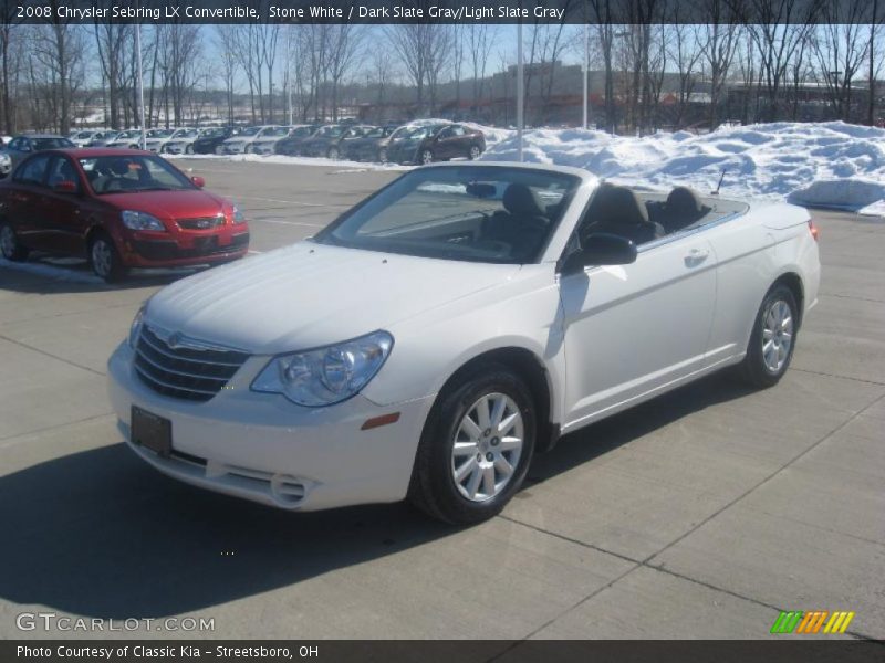 Stone White / Dark Slate Gray/Light Slate Gray 2008 Chrysler Sebring LX Convertible