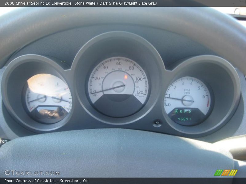 Stone White / Dark Slate Gray/Light Slate Gray 2008 Chrysler Sebring LX Convertible