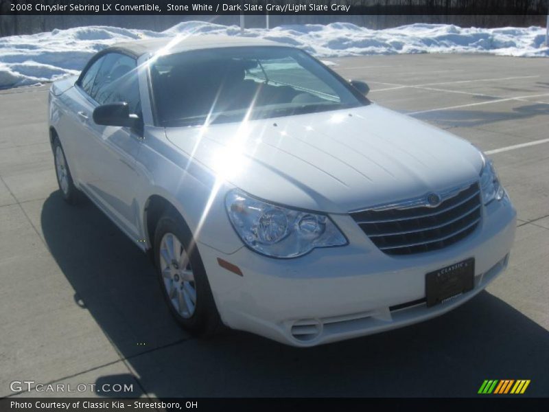 Stone White / Dark Slate Gray/Light Slate Gray 2008 Chrysler Sebring LX Convertible