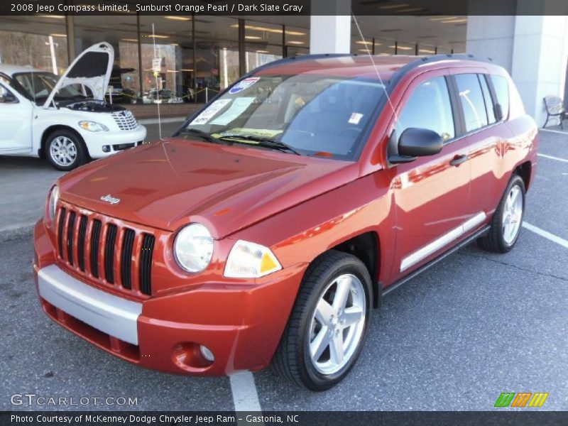 Sunburst Orange Pearl / Dark Slate Gray 2008 Jeep Compass Limited