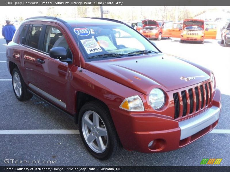 Sunburst Orange Pearl / Dark Slate Gray 2008 Jeep Compass Limited