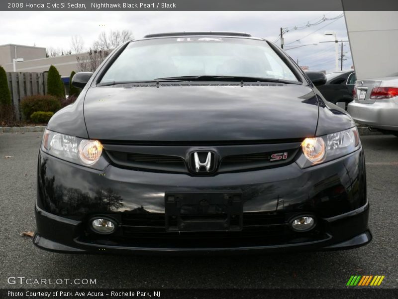 Nighthawk Black Pearl / Black 2008 Honda Civic Si Sedan