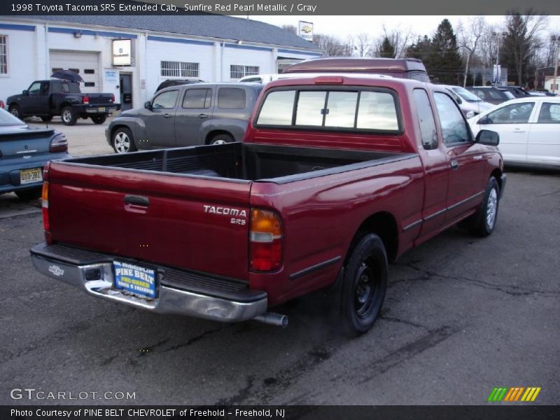 Sunfire Red Pearl Metallic / Gray 1998 Toyota Tacoma SR5 Extended Cab