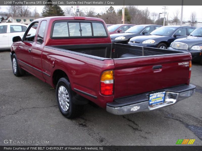 Sunfire Red Pearl Metallic / Gray 1998 Toyota Tacoma SR5 Extended Cab