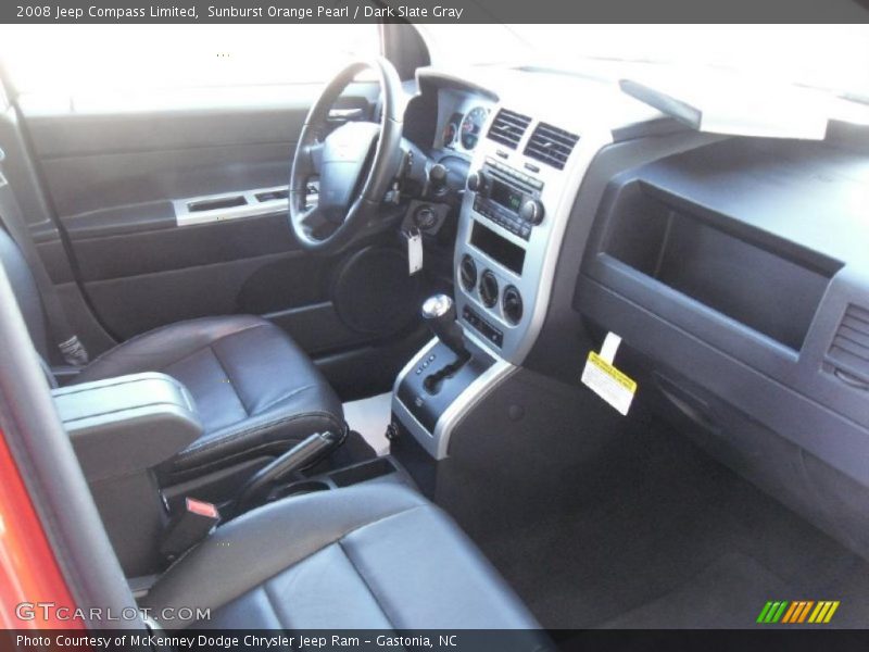 Sunburst Orange Pearl / Dark Slate Gray 2008 Jeep Compass Limited